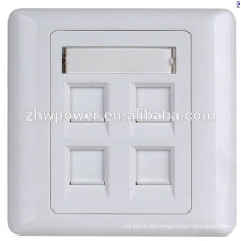 China proveedor 86 tipo 1 2 3 4 5 6 puerto 86 tipo rj45 cat5e cat6e socket pared placa frontal